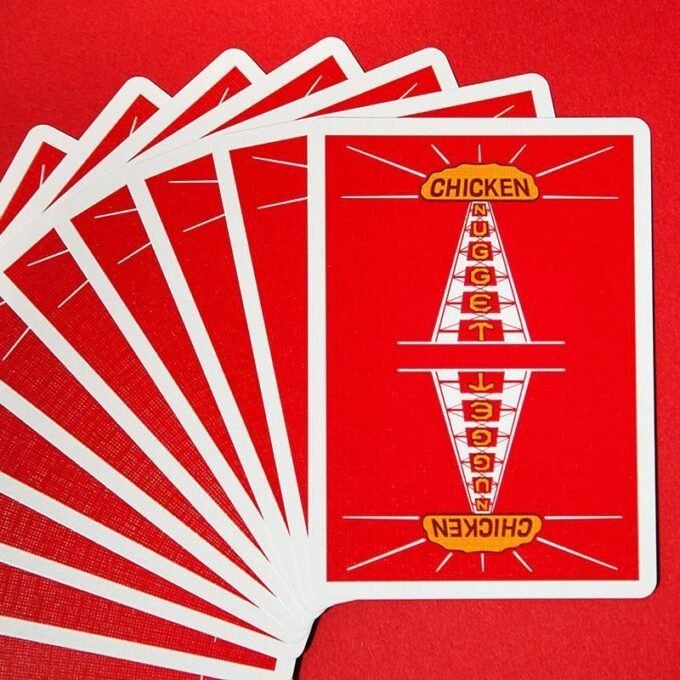 Baraja de Poker Vintage Chiken Nugget Roja - Imagen 2