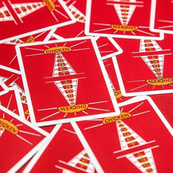 Baraja de Poker Vintage Chiken Nugget Roja - Imagen 3