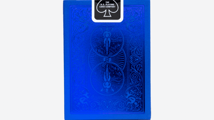 Naipes Bicycle Metalluxe Blue Superior - Imagen 3