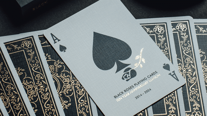 Black Roses Playing Cards