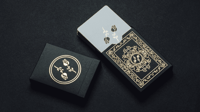 Black Roses Playing Cards