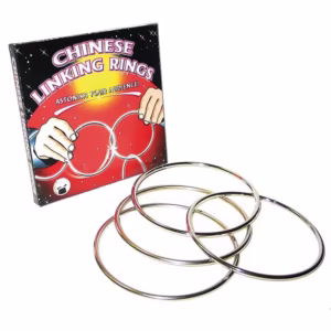 Aros Chinos de 13 cm - Clásico efecto de magia con anillos metálicos.