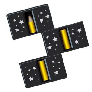 Detalle del efecto Zig Zag Pencil - Lápiz dividido en tres partes.