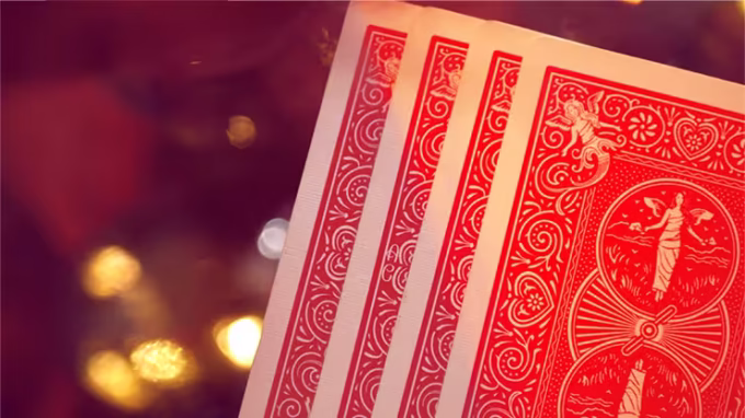 Reverso de cartas rojas My Power Deck de Jordan Victoria