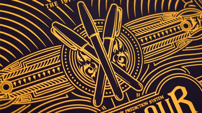 Detalle del diseño del Tricolour de Simon Lipkin y 1914, sistema de predicción de colores para magia.
