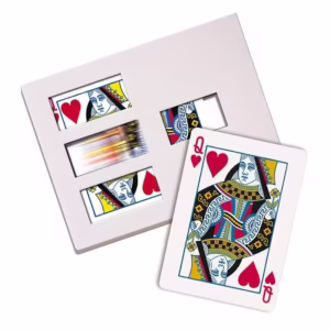 Detalle del efecto Zig Zag Card con cartas Bicycle.