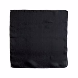 Pañuelo de seda negro de 60 cm x 60 cm, perfecto para rutinas de magia y efectos visuales