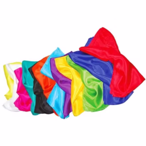 Pañuelo de Seda de 60 cm x 60 cm de muchos colores, ideales para magia y rutinas visuales