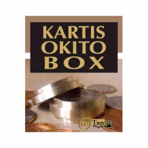 Caja Okito Kartis de Tango Magic junto a monedas.