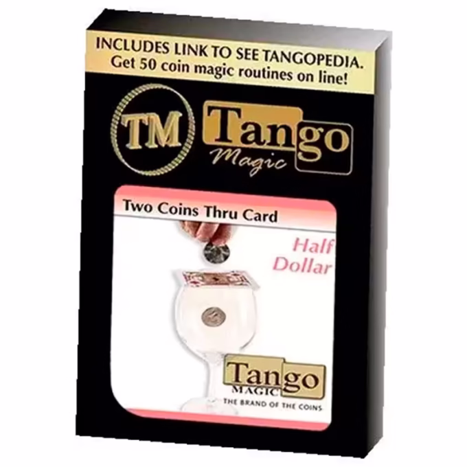 Dos Monedas a Través de la Carta Medio Dólar de Tango Magic.