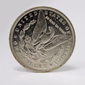 Reverso de la réplica de moneda Morgan 1891 de Tango Magic