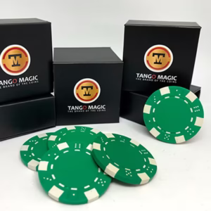 4 Fichas de Póker más Cascarilla Expandida - Color Verde