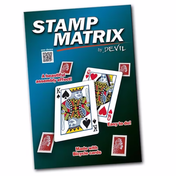Stamp Matrix de Devil - Rutina mágica con sellos y cartas Bicycle