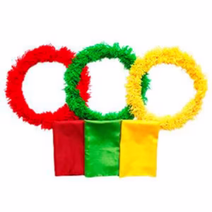 Aros que cambian de color con pañuelos de seda de colores