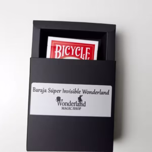 Caja abierta de la Baraja Súper Invisible Wonderland con cartas Bicycle en el interior