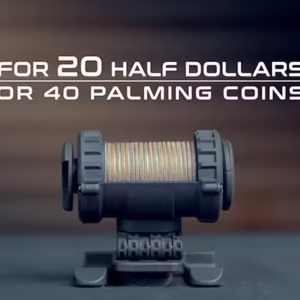 Cargador 20HDD cargado con 20 monedas de medio dólar o 40 palming coins