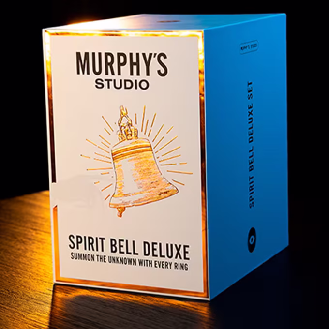 : Spirit Bell Deluxe Set by Tony Anverdi, caja de Murphy’s Studio con ilustración dorada de campana sobre fondo oscuro