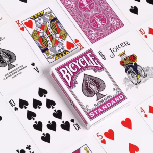 Cartas desplegadas de la baraja Bicycle - Color Series #1 Berry con estuche